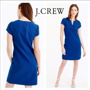J crew royal blue Presentation dress w bow detail